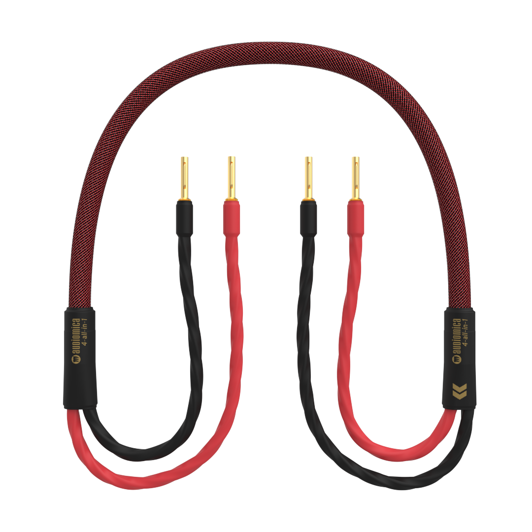 4-all-in-1 Speaker Cable, Banana/Banana (single-wire)